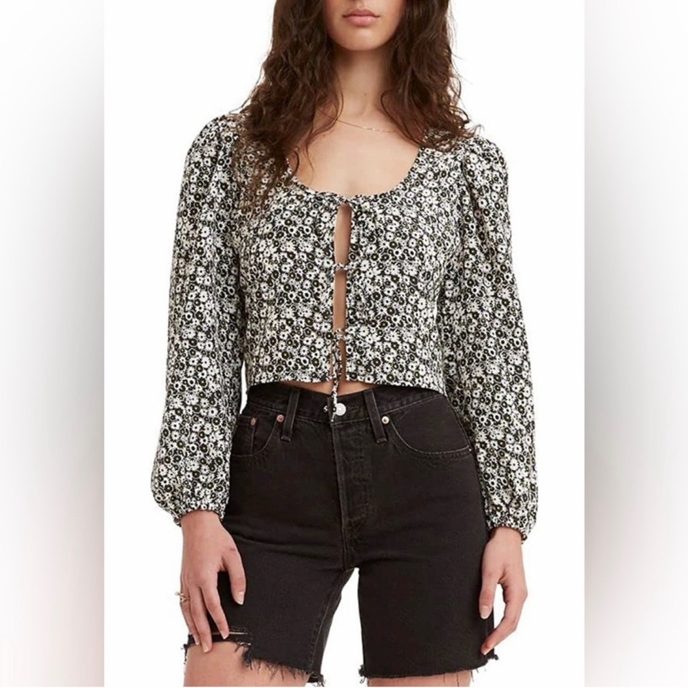 Levi’s Floral Black and White Women's Top